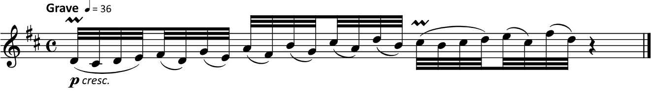 score for first measure of Vol. 1. Number 86, 416 Studies by Fritz Kröpsch audio below