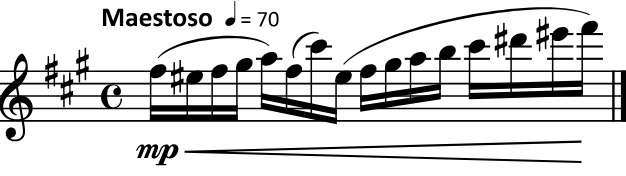 score for first measure of Vol. 1. Number 150, 416 Studies by Fritz Kröpsch audio below