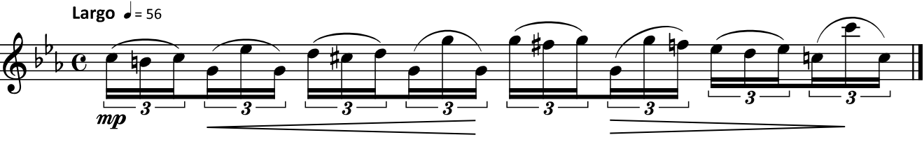 score for first measure of Vol. 2 Number 188, 416 Studies by Fritz Kröpsch audio below