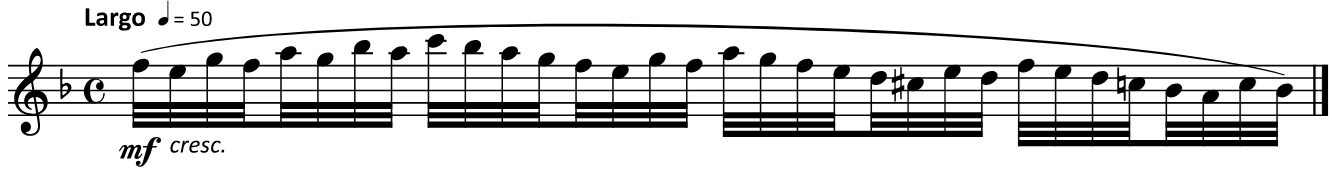 Score for first measure of Vol. 1. Number 62, 416 Studies by Fritz Kröpsch audio below