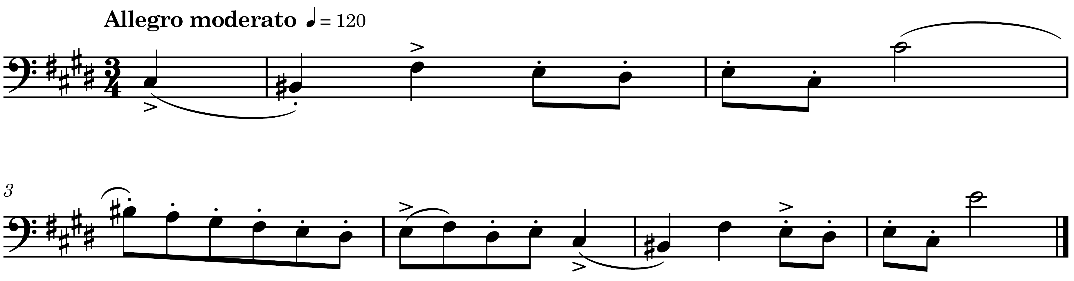 score example from Vol. 1, Bassoon Studies, Op.8 by by Julius Weissenborn audio below