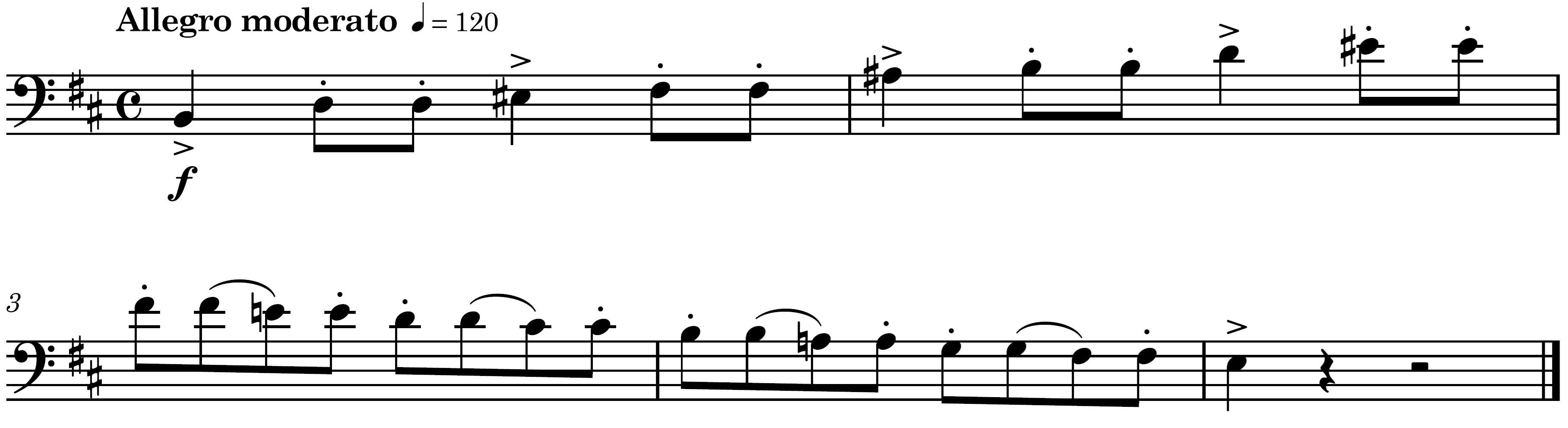 score example from Vol. 1, Bassoon Studies, Op.8 by by Julius Weissenborn audio below