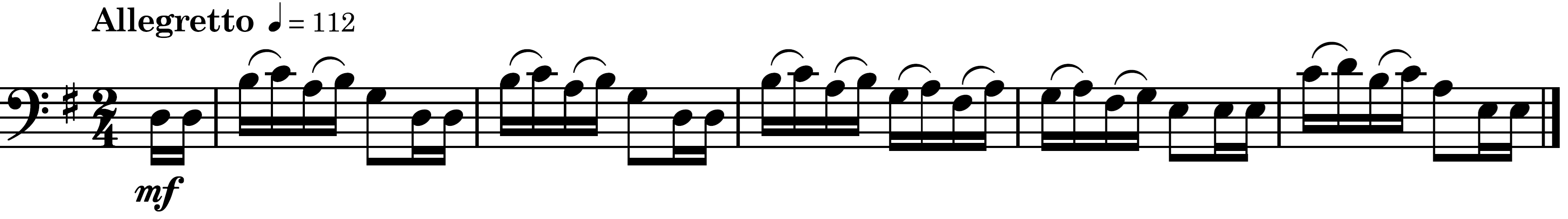 score example from Vol. 2, Bassoon Studies, Op.8 by by Julius Weissenborn audio below