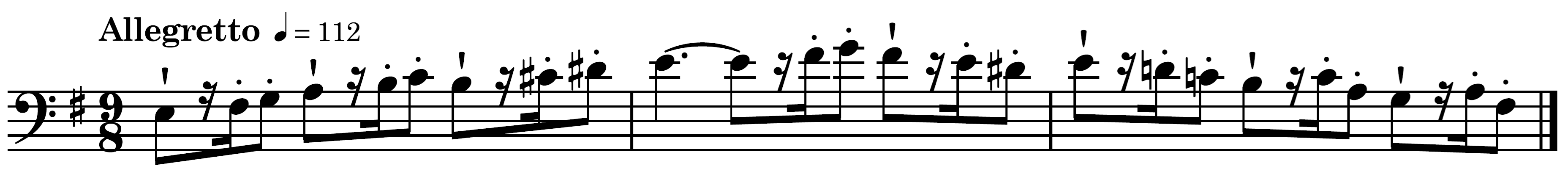 score example from Vol. 1, Bassoon Studies, Op.8 by by Julius Weissenborn audio below