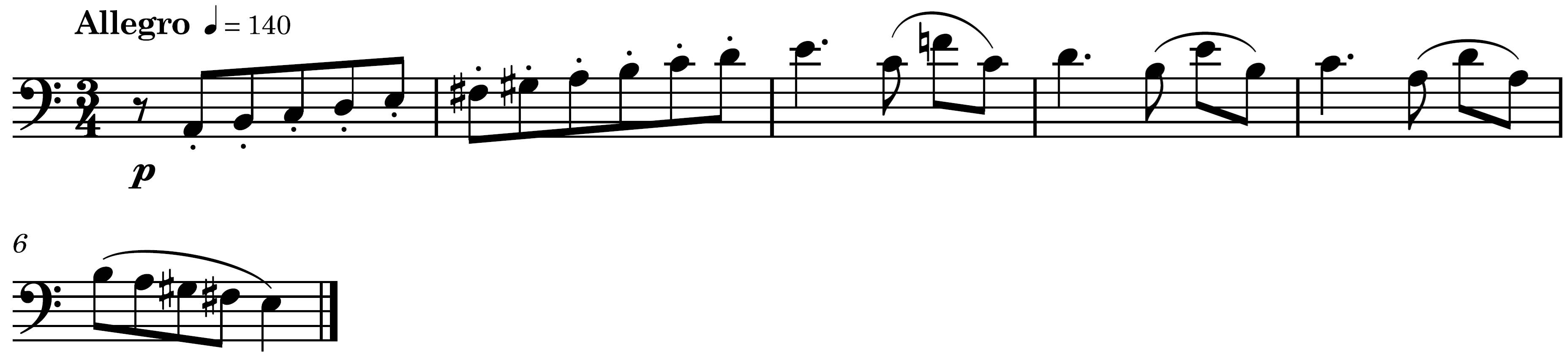 score example from Vol. 2, Bassoon Studies, Op.8 by by Julius Weissenborn audio below