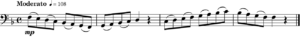 first four measures of Vol. 1, Bassoon Studies, Op.8 by by Julius Weissenborn audio below