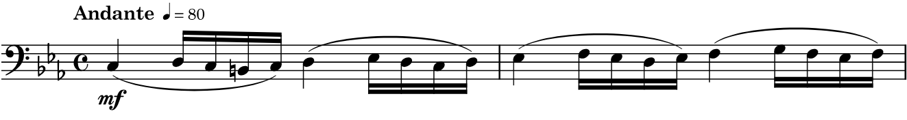 score example from Vol. 1, Bassoon Studies, Op.8 by by Julius Weissenborn audio below