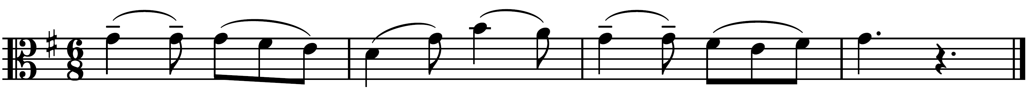score example from No. 8, Book 1, Progressive Studies for the Viola, Op.40 by Emil Kreuz audio below