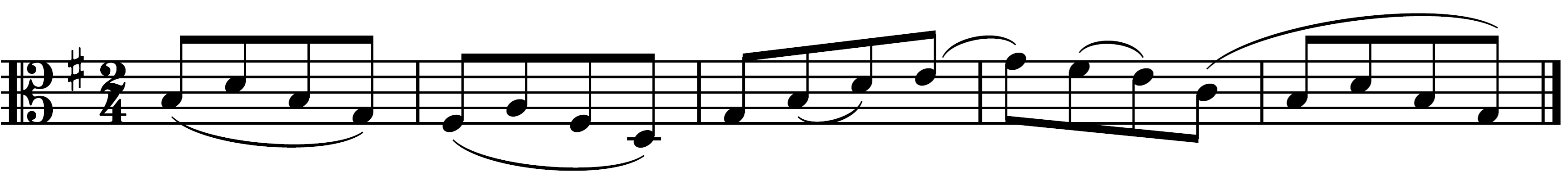 score example for : No. 18, Book 1, Progressive Studies for the Viola, Op.40 by Emil Kreuz audio below