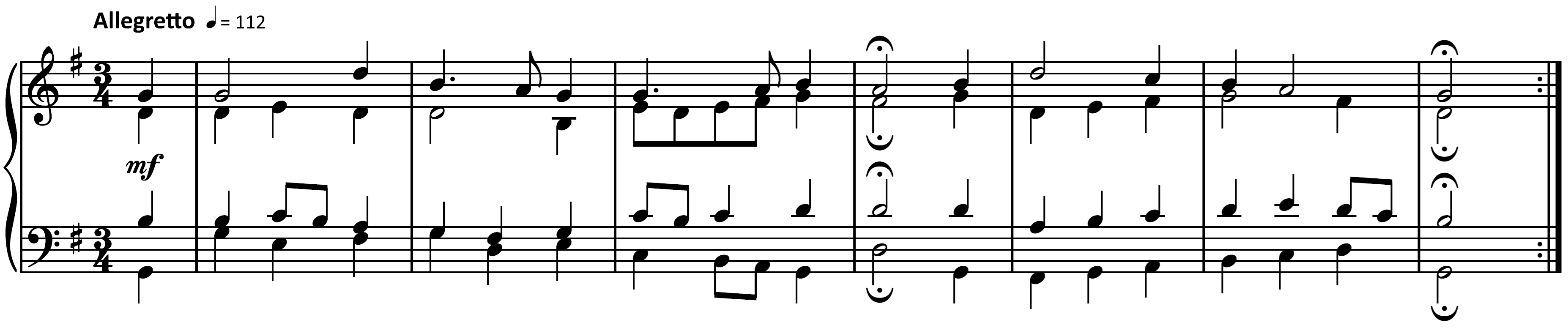score example from "Aus meines Herzens Grunde" from 371 Harmonized Chorales and 69 Chorale Melodies by Johann Sebastian Bach audio below