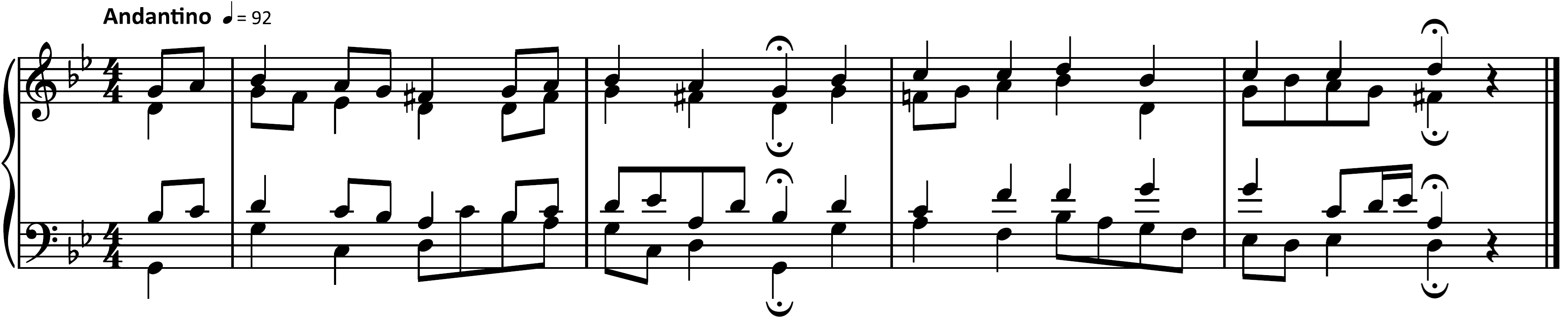 score example from "Erhalt'uns, Herr, bei deinem Wort" from 371 Harmonized Chorales and 69 Chorale Melodies by Johann Sebastian Bach audio below