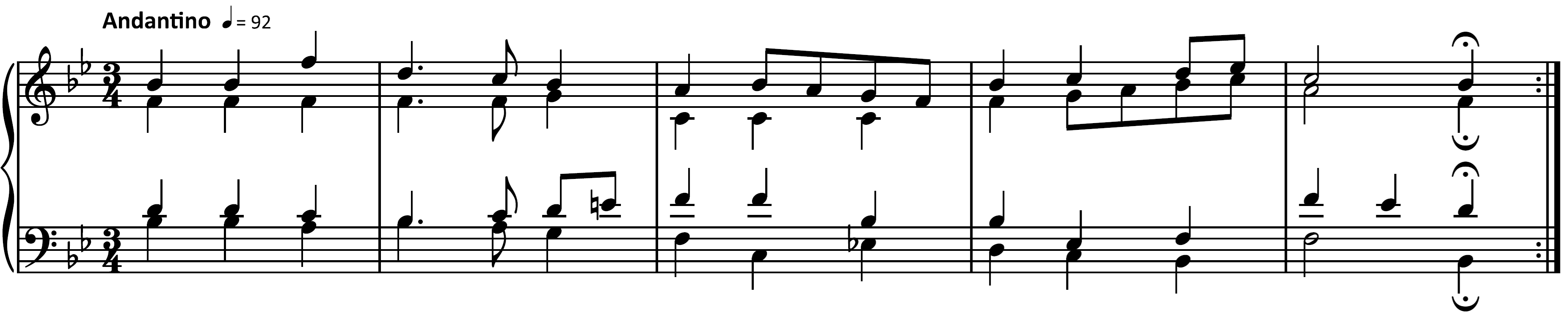 score example from "Hast du den, Jesu, dein Angesicht" from 371 Harmonized Chorales and 69 Chorale Melodies by Johann Sebastian Bach audio below