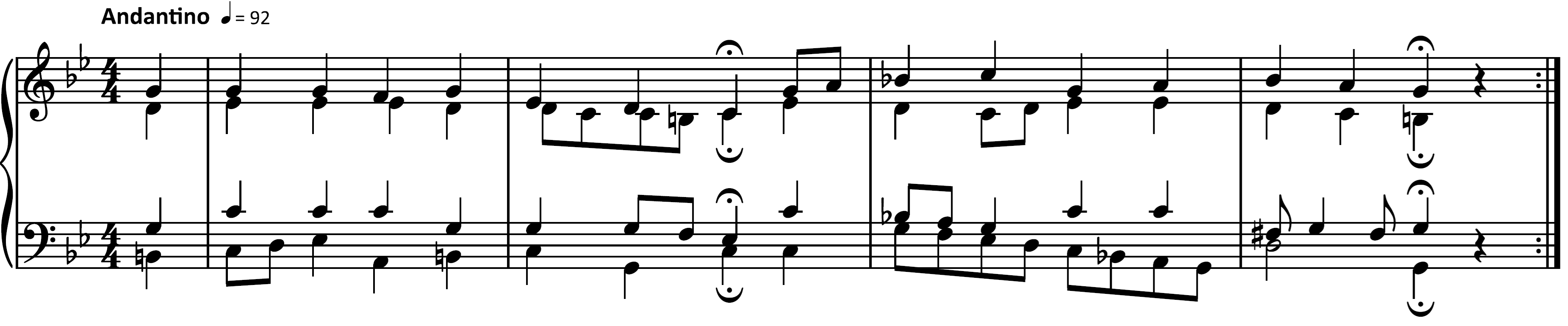score example from "Durch Adams Fall ist ganz verderbt" from 371 Harmonized Chorales and 69 Chorale Melodies by Johann Sebastian Bach audio below